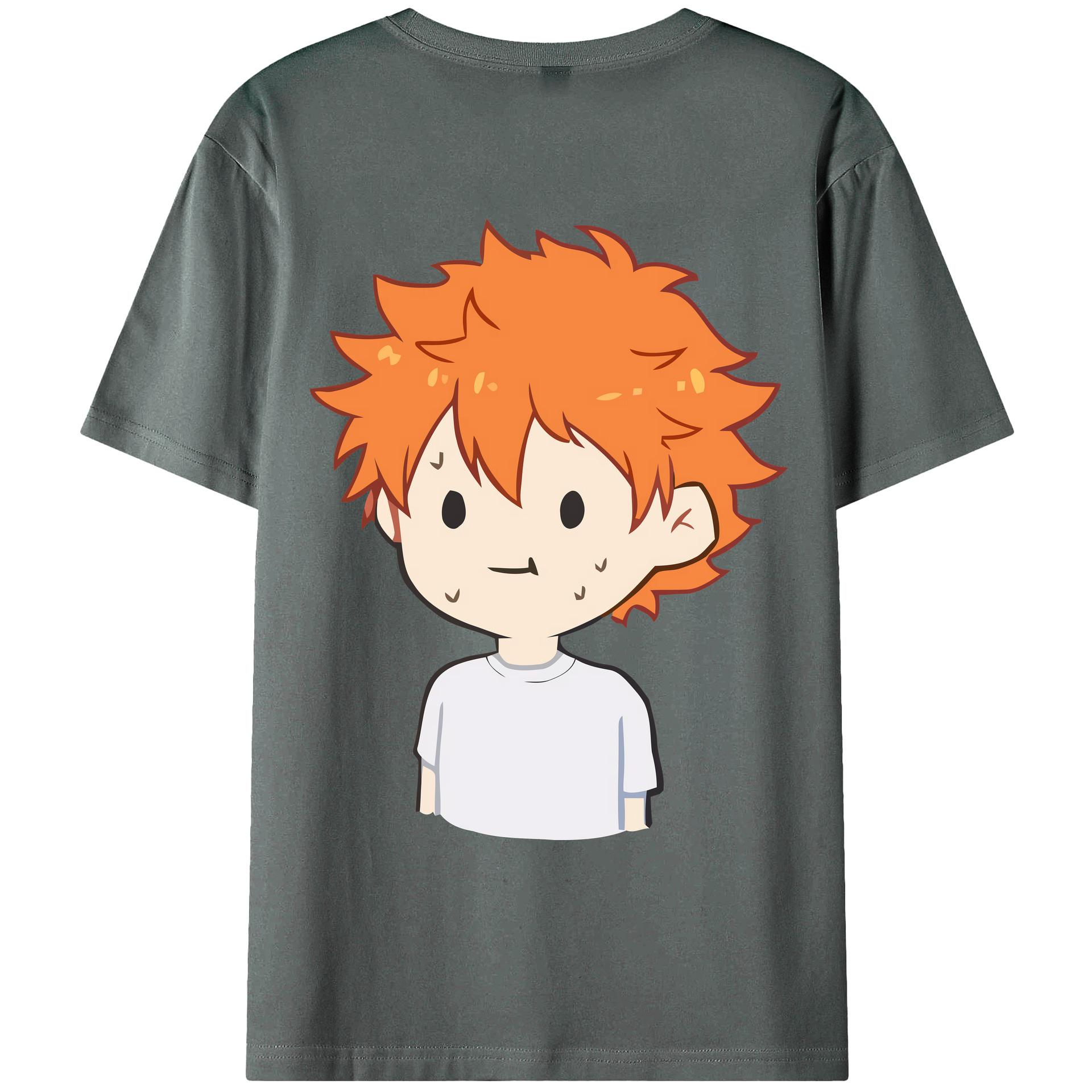（画像用） ハイキュー!! Haikyu!! 綿100％ メンズ半袖Tシャツ（バックプリント） 通気性